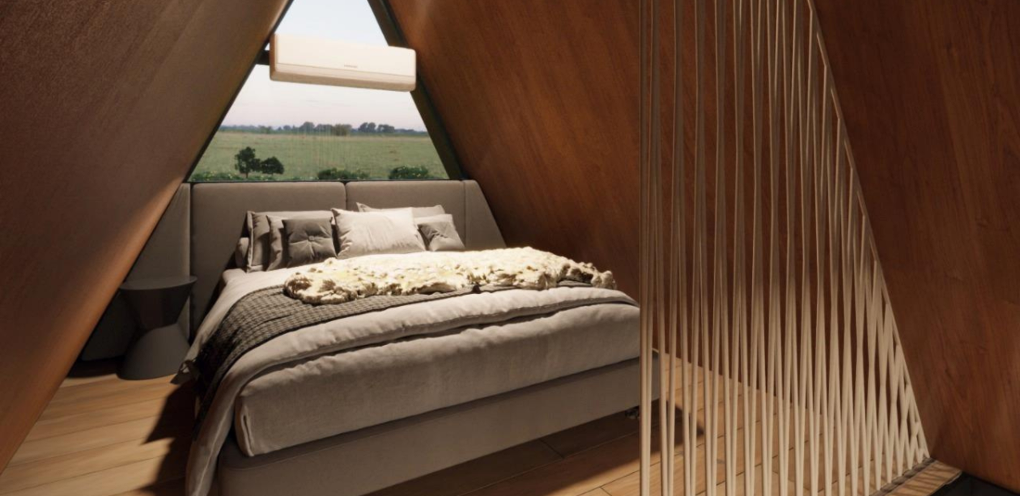 Quarto aconchegante da Cabana Villa Verde